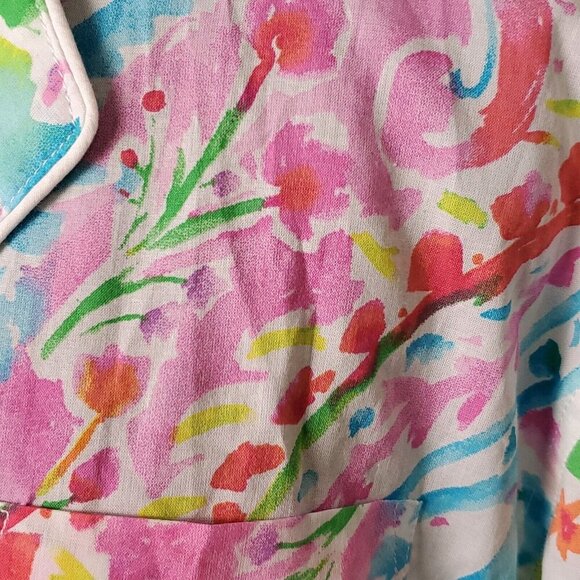 Lauren Ralph Lauren Sleep Shirt Women's‎ Size XL Paisley Long Sleeve Watercolor - Picture 12 of 13